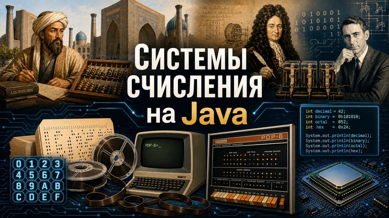 Системы счисления на Java: binary, octal и hex смотреть онлайн