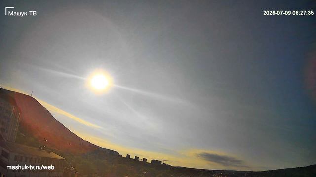 Рассвет в Пятигорске. Таймлапс 9 июля 2026 года с круглосуточной вебкамеры