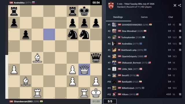 🔴 GM Arjun Erigaisi ｜ Titled Tuesday ｜ July 7, 2026-tpkdVBbC4Fk смотреть онлайн