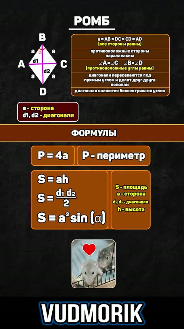 Ромб. Формулы и свойства #21