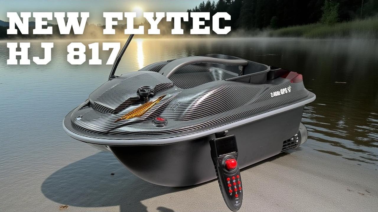 Огляд на короповий кораблик New Flytec HJ817 Carbon (3 бункера) GPS 9+1 смотреть онлайн