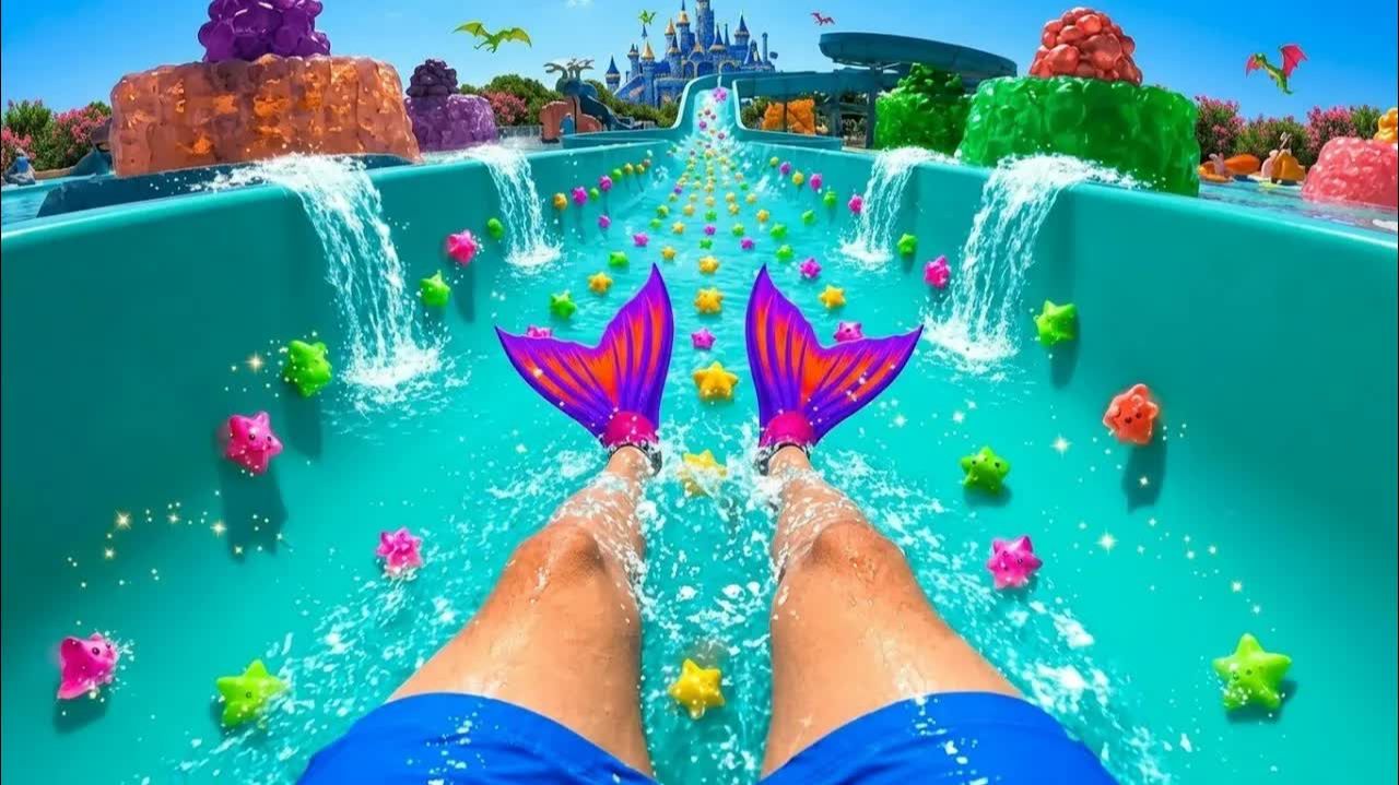 АСМР УСПОКАИВАЮЩИЙ На какой водной горке вы бы покатались? 💦🎢 Невероятное испытание в аквапарке! смотреть онлайн
