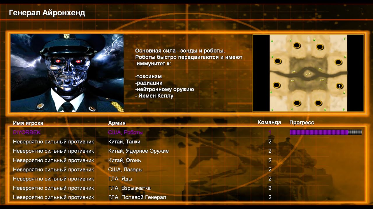 Command & Conquer Generals Contra 007 - США. Роботы 1vs7 смотреть онлайн