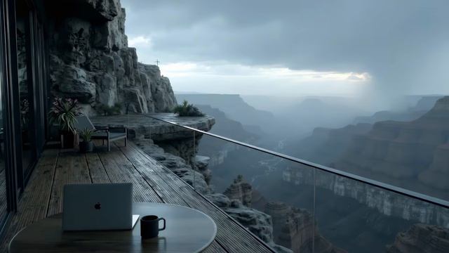 Deep Work Playlist ~ Moody Rainy Canyon Focus Music for High Productivity and Flow State смотреть онлайн