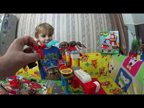 Собираем набор Лего Дупло Пожарное Депо/Building Lego Duplo Fire Station 10903 смотреть онлайн