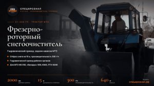 Снегоочиститель шнекоротор с гидроприводом на трактор МТЗ