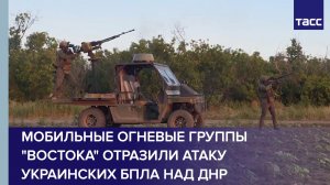 Мобильные огневые группы «Востока» отразили атаку украинских БПЛА над ДНР