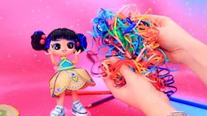 Замок из Рюкзака в Пушистом и Картонном стиле для Кейпоп Охотниц! 💕 DIY поделки детям