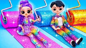 Строим Глиттерный Дом для Кейпоп семьи Хантрикс! Поделки для кукол L.O.L.