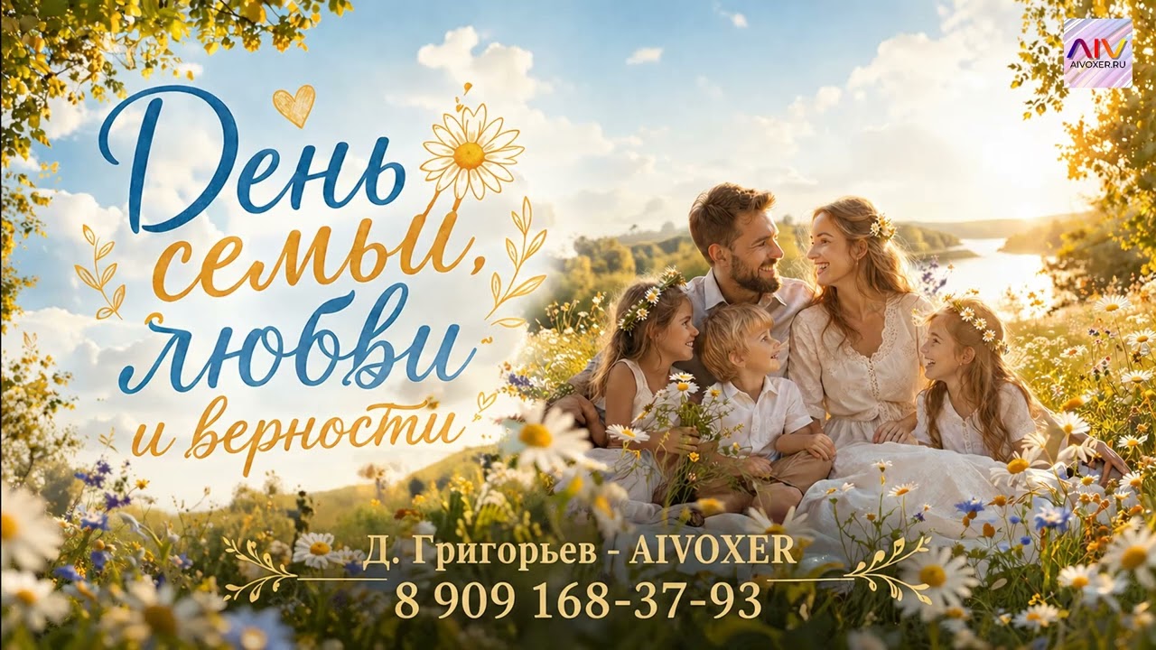 С днём семьи, любви и верности! Праздничная песня 2026 AIVOXER смотреть онлайн