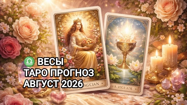 ♎ ВЕСЫ ✨ ТАРО ПРОГНОЗ ✨ АВГУСТ 2026