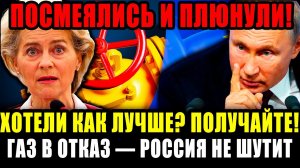 Россия ударила в самое больное место! поставки газа в ЕС полностью остановлены!