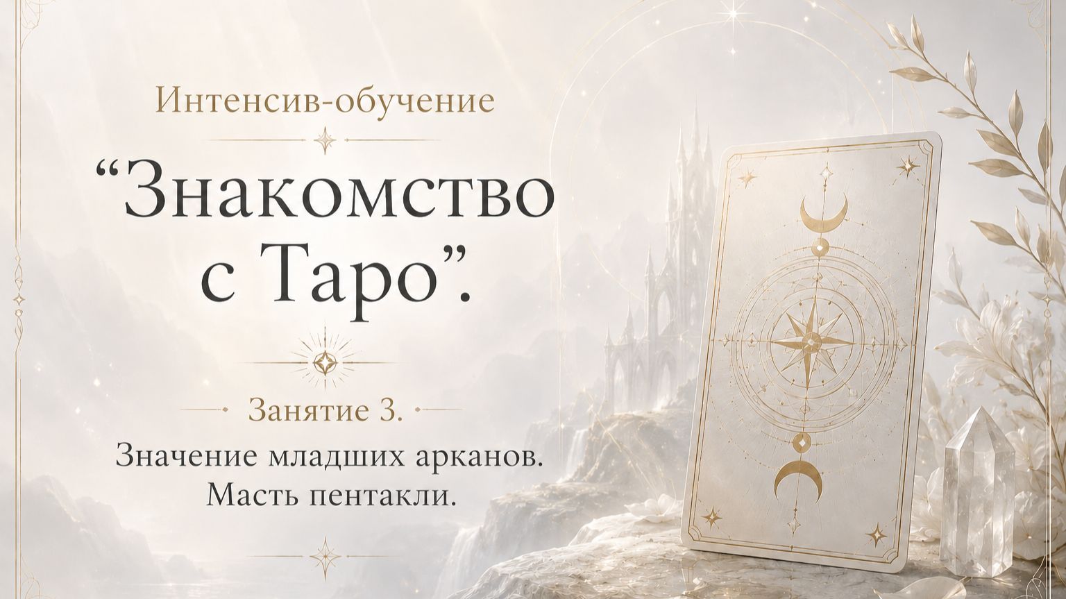 Интенсив-обучение "Знакомство с Таро". Занятие 3. Значение младших арканов Таро. Масть пентакли. смотреть онлайн