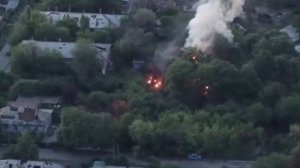 ВСУ-БПЛАшники спалили свой ПВД в районе Доброполья. Уничтожены с фейерверком.