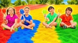 Поиск сокровищ и кафе с кинетическим песком для детей