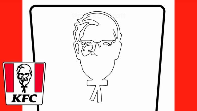 How to Draw KFC Logo! Drawing Iconic Kentucky Fried Chicken Logo! смотреть онлайн