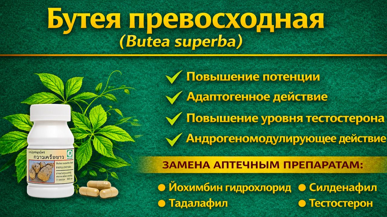 Бутея превосходная (Butea Superba) капсулы