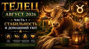 Телец на август 2026. Часть 1 — Стабильность и домашний уют