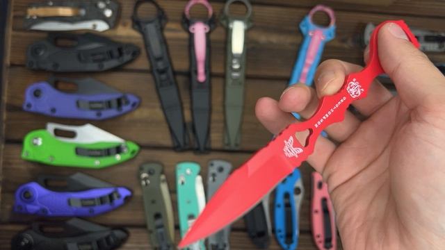 Нож реплика Benchmade SOCP L D/E 1/2 Acid RED - кислотно красный, обзор! смотреть онлайн