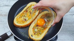 Вместо яичницы на завтрак. Новый способ приготовить яйца на завтрак. Вкусные яичные бутерброды
