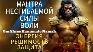 🔥 Мантра НЕСГИБАЕМОЙ СИЛЫ ВОЛИ 💪 | ОМ ШРИ ХАНУМАТЕ НАМАХА | Энергия, Решимость, Защита ⚔️