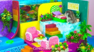 Картонный домик ❤️ Удивительная Вилла и бассейн 😍 DIY поделки детям