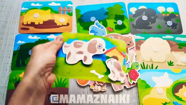 Игры на липучках. Игра мама и малыш. смотреть онлайн