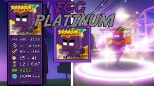 EGG PLATINUM - ЮНИТ-СТЭНД С НОВОЙ МЕХАНИКОЙ! | GARDEN TOWER DEFENSE ROBLOX!