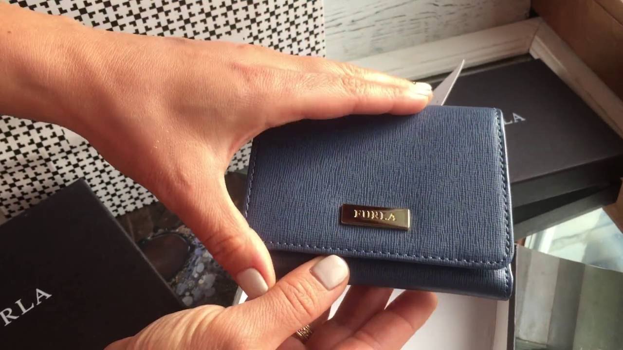 Распаковка и обзор кошелька Furla Babylons Trifold cobalto blue. смотреть онлайн