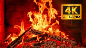🔥 Уютный камин 4K | время живого огня и потрескивания дров для сна и релакса