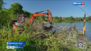 В рамках проекта «Наши реки» в селе Мощеное проводят расчистку реки
