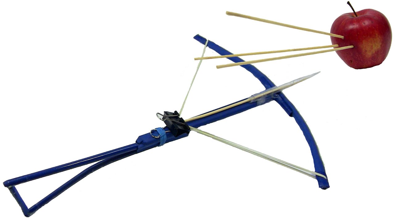 How to make a crossbow made of paper and bamboo sticks - Yakomoga Homemade tutorial смотреть онлайн