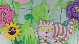 Подсолнух и кот_Корнева Катя 8 лет_Студия мультимедиа Пчелиный рой г.Екатеринбург 2026_