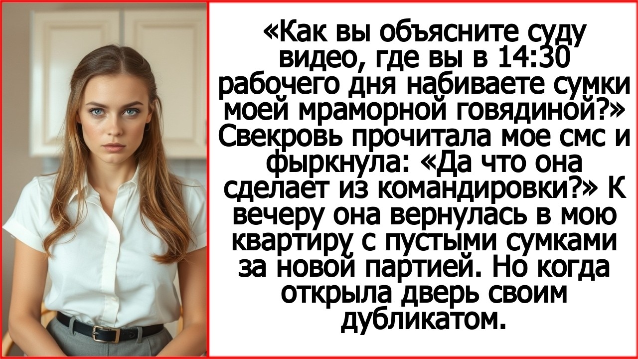 Как вы объясните суду видео, где вы в 14:30 рабочего дня набиваете сумки моей мраморной говядиной? смотреть онлайн