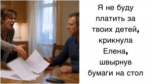 Истории из жизни|Я не буду платить за твоих детей, крикнула Елена, швырнув бумаги на стол!