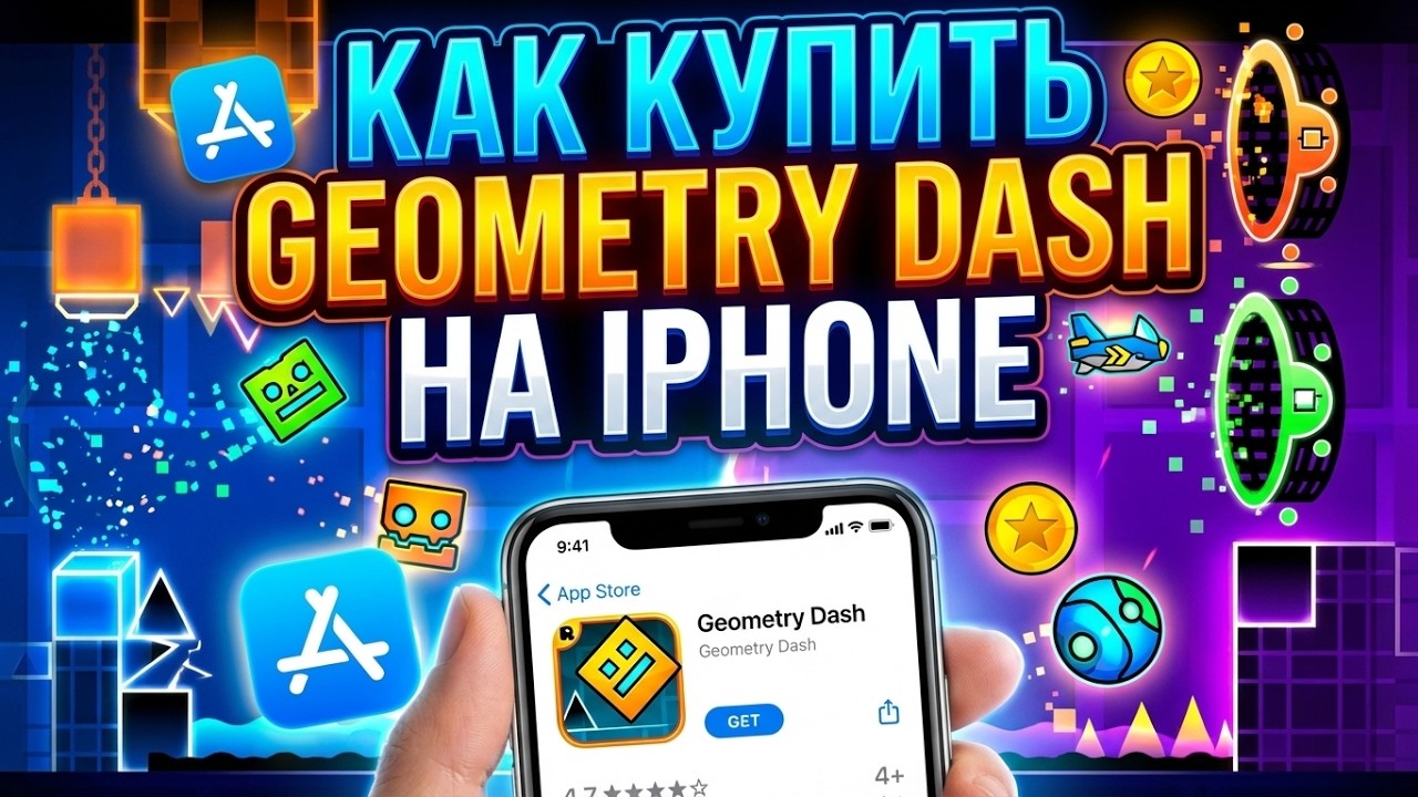 Как купить Geometry Dash на iPhone смотреть онлайн