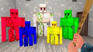 МЫ НАШЛИ РАДУЖНЫЙ ГОЛЕМ МАЙНКРАФТ В ГРЕННИ ОНЛАЙН - Granny Online Horror Game Rainbow Iron