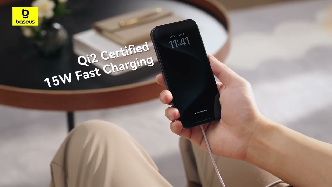 Бездротовий зарядний пристрій Baseus Simple Mini4 Air Magnetic Qi2 15W P10278200S11 00 смотреть онлайн