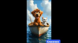🌀Шторм украл корабль на дно.Спаслись лишь двое в лодке.На берег их тащили Русалка,Рыбки и селёдки.