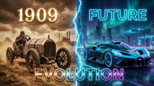 Эволюция Бугатти (1909-2035) От истории к будущим преобразованиям. Машины. Мультики для детей