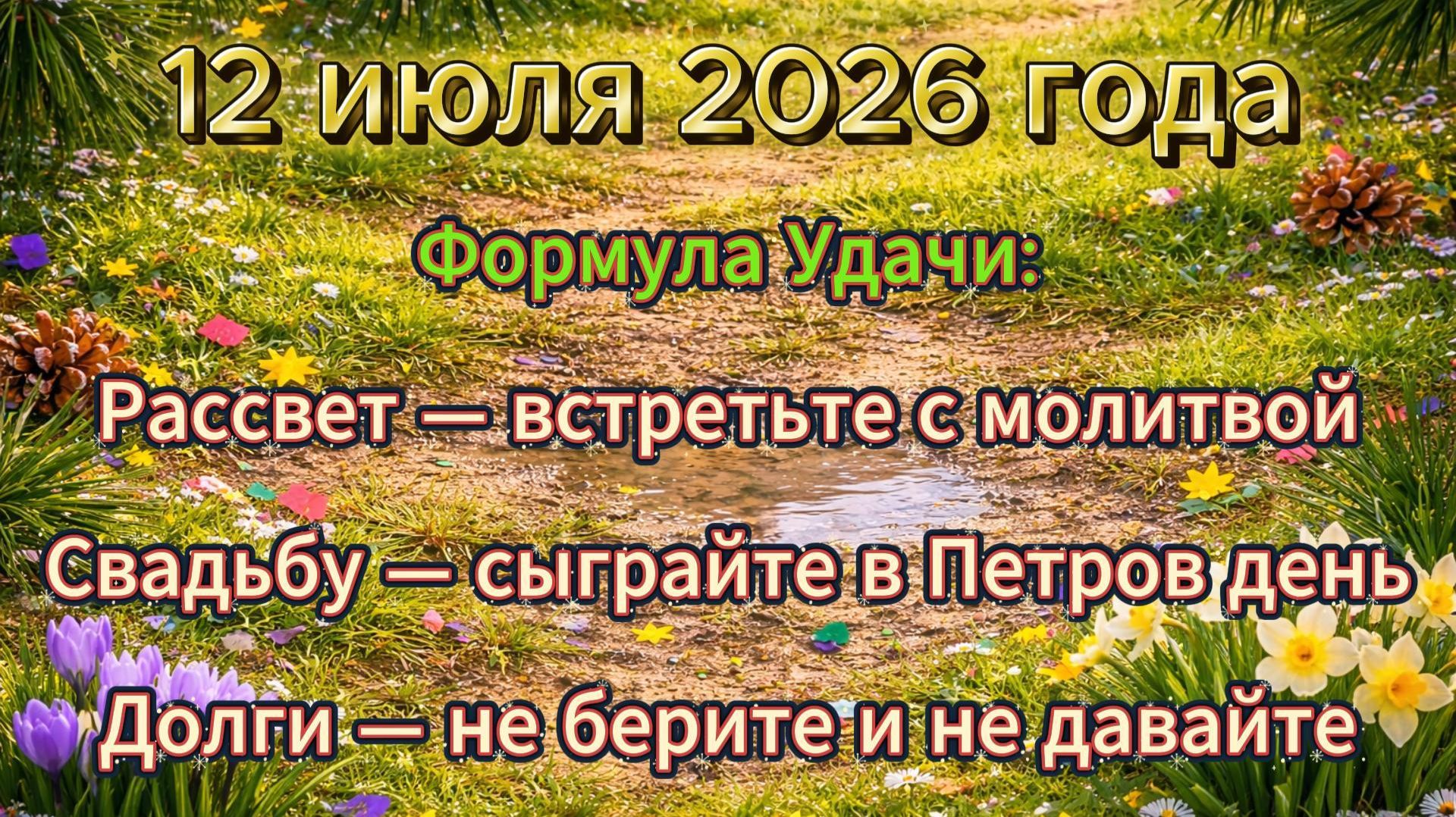 Народные приметы на 12 июля 2026 года смотреть онлайн