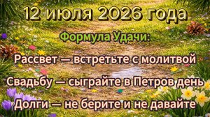 Народные приметы на 12 июля 2026 года