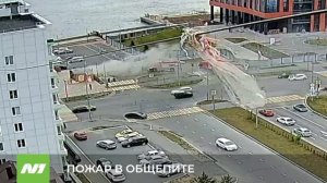 Пожар в киоске быстрого питания. Нижневартовск