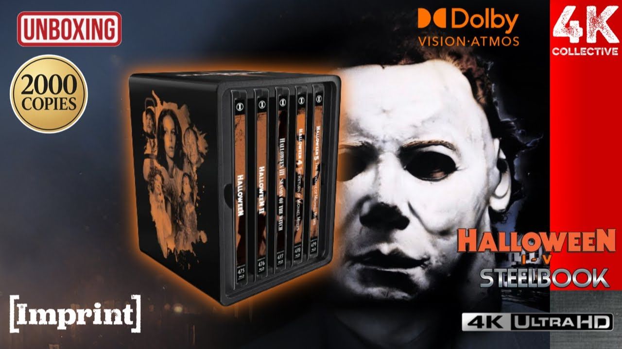 Halloween I - V (1978 - 1989) - 4K UHD + Blu-ray - Limited Edition SteelBook