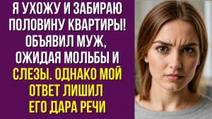 Я ухожу и забираю половину квартиры! – объявил муж, ожидая мольбы и слезы. Однако мой ответ