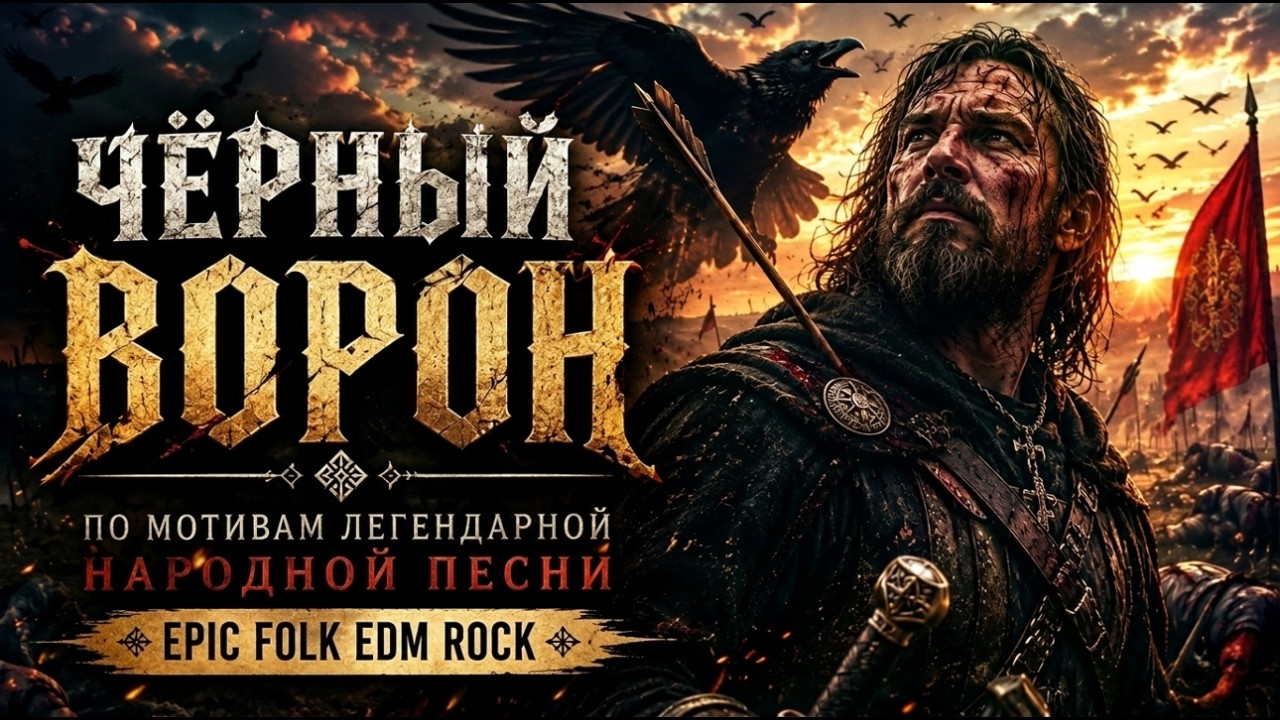 🦅 Чёрный Ворон | По мотивам легендарной народной песни ⚔️ Epic Folk EDM Rock смотреть онлайн