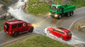 Седьмое испытание «Машины против быстротекущей реки» в BeamNG/Drive