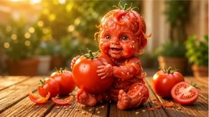 ЗАВОРАЖИВАЮЩИЙ АСМР: Младенцы-овощи AI едят сами 🍅