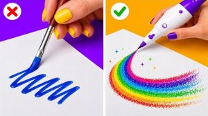 Из беспорядка в искусство 🎨💖 Простые лайфхаки рисования от 123 GO! LIKE