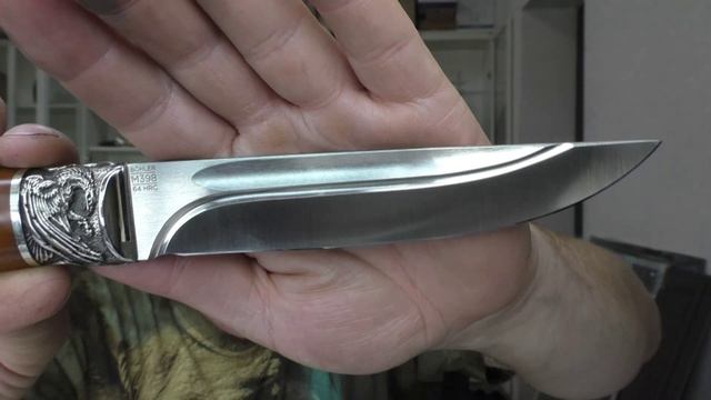 Авторский ножи _Серебрянный волк_, _Хитрый налим_, _Жар-Птица_ и др. S125V, М398, S90V смотреть онлайн